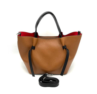 Genuine leather tote bag, Made in Italy