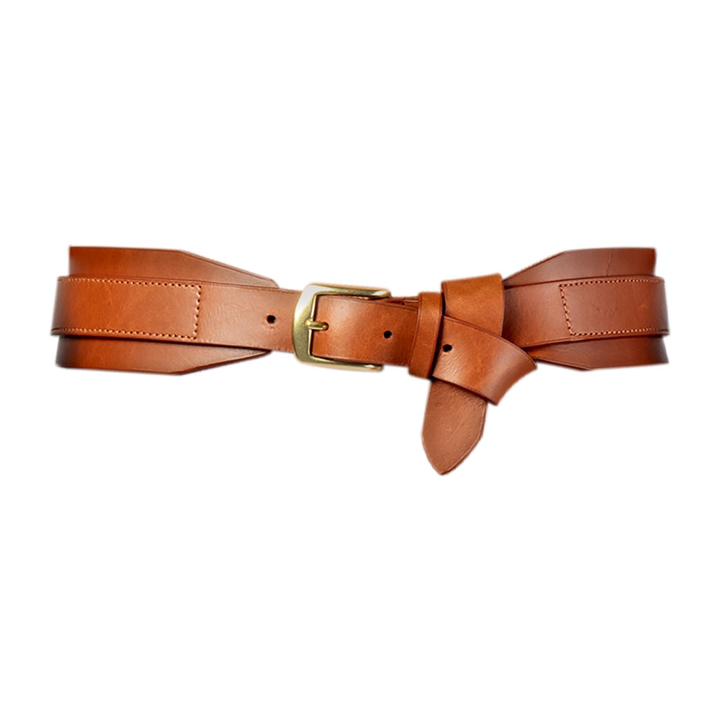 PRICE DROP: Dry Martini Full Grain Leather Contour Belt High Waist $139 Retail Full Grain, Genuine Leather Contour Belt - Tan – DRY MARTINI  main image 4