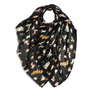 Puppy Print Fall Scarf