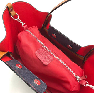 Genuine leather tote bag, Made in Italy