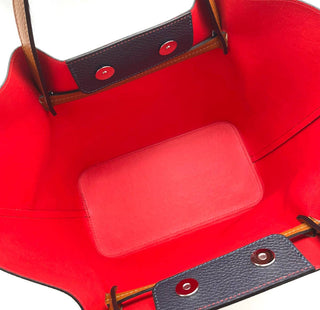 Genuine leather tote bag, Made in Italy