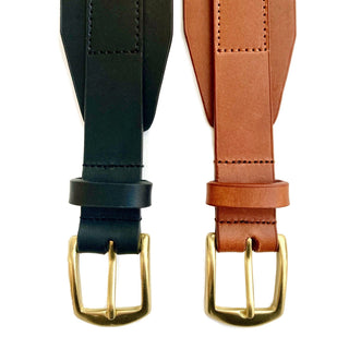 Full Grain, Genuine Leather Contour Belt