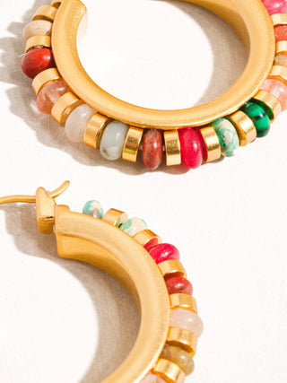 Capri Beaded Hoop Earrings