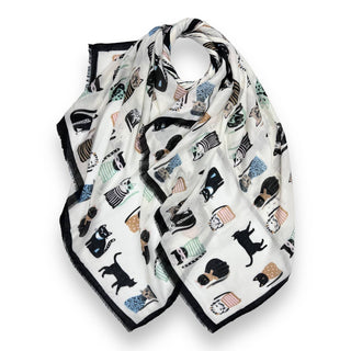 Cats wearing hats print scarf