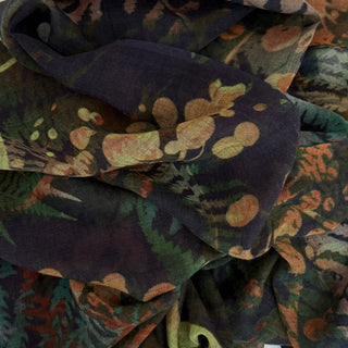 Forest Silk and Wool Scarf