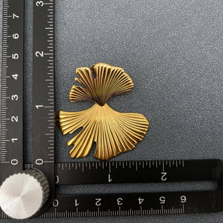 Leaf Design 18K Gold Plated Stainless Steel Earring