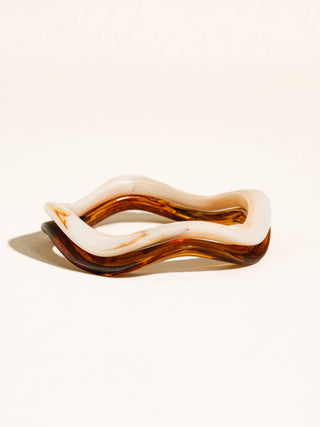 Wilder Wavy Resin Bangle Set