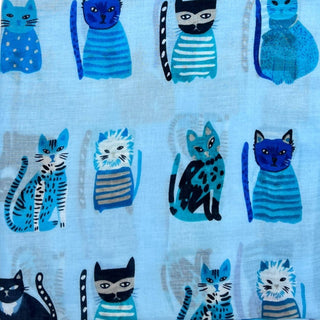 Cats wearing hats print scarf