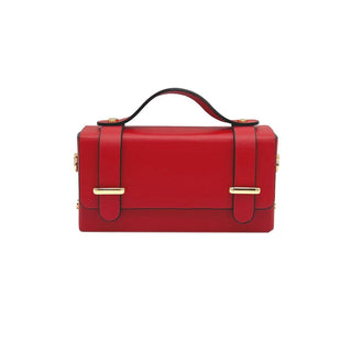Genuine Leather, Mini Clutch Bag with Chain, Made in Italy