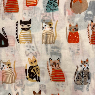 Cats wearing hats print scarf