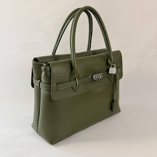 The Work Horse Genuine Italian Leather 6-Compartment Tote handbag