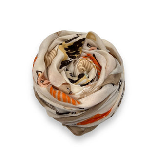 Cats wearing hats print scarf