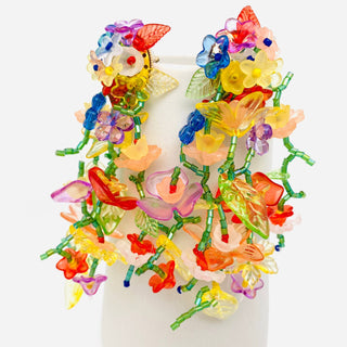 Midsummer Dream Flower Tassel Earrings