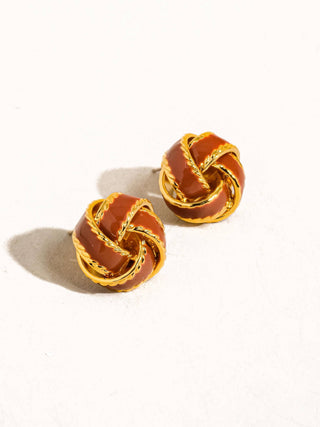 Astor Woven Ball Stud Earrings