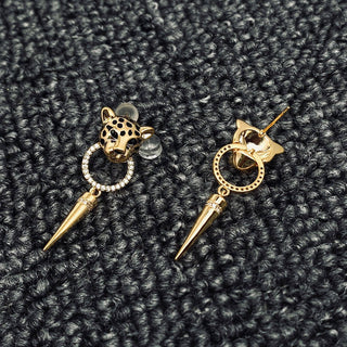 Leopard Head Post Earrings