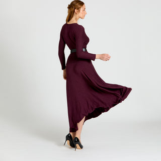 Twist Knit Top Plum