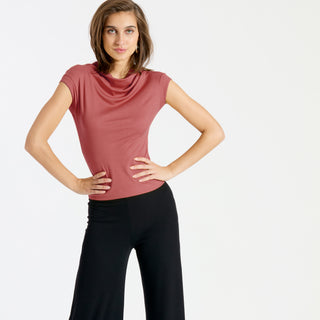 Stress Less Top Cap Sleeve Mulberry