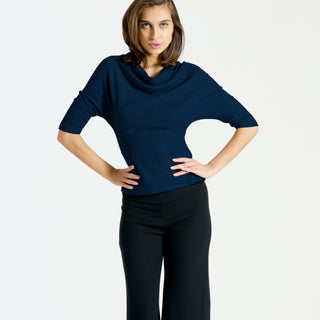 Stress Less Top 3/4 Sleeve Navy
