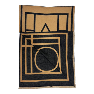 Geometric Cashmere winter scarf