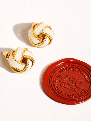 Astor Woven Ball Stud Earrings