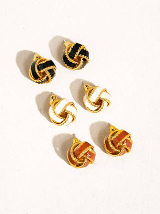 Astor Woven Ball Stud Earrings