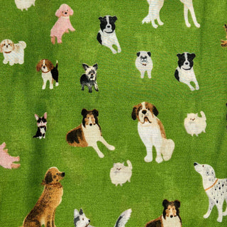 Dog print with mix breeds on medium lightweight print