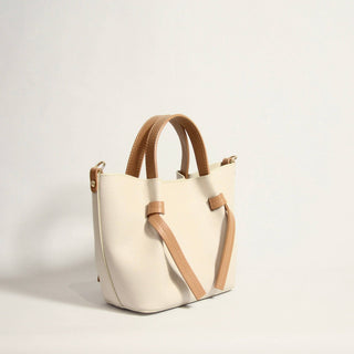 Mini-tote genuine leather handbag Made in Italy