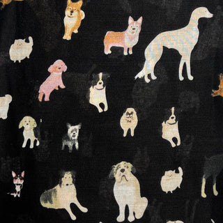 Dog print with mix breeds on medium lightweight print