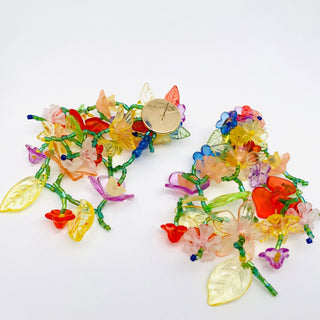 Boucles d'oreilles pendantes à pampilles Fleur Rêve d'été