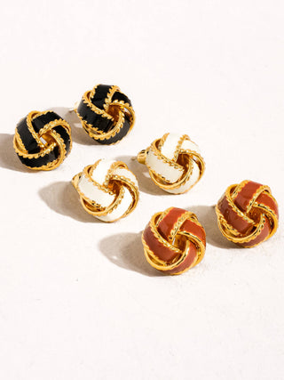 Astor Woven Ball Stud Earrings