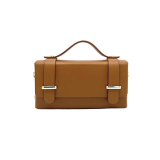 Genuine Leather, Mini Clutch Bag with Chain, Made in Italy