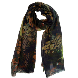 Forest Silk and Wool Scarf