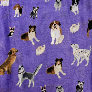 Dog print with mix breeds on medium lightweight print