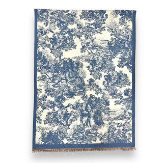 Winter forest print on cream background scarf